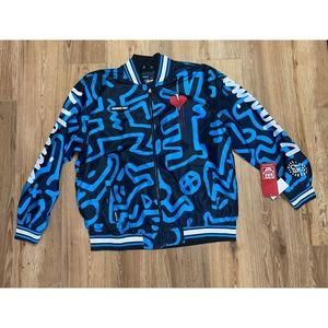 Members Only K. Haring Jacket Men's L Full-Zip Bomber Windbreaker NWT Limited